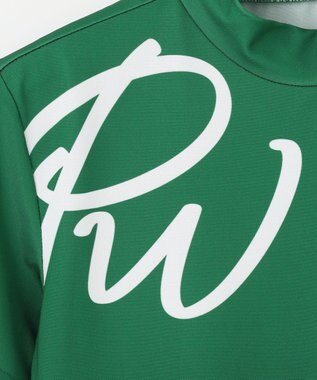 PW CIRCULUS 【吸水速乾 / 伸縮性抜群】【WOMEN】筆記体ロゴ COOLベンチレーションモック T グリーン系