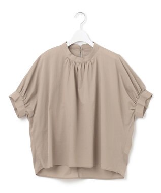 J.PRESS YORK STREET 【WOMEN】バックドレープ ドルマンブラウス ライトグレー系