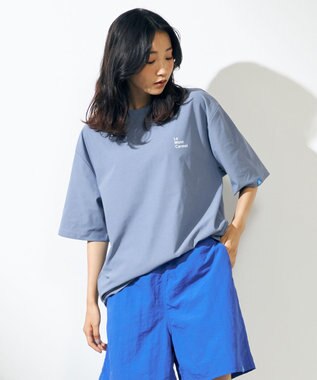 SHARE PARK LADIES 【UVカット・吸水速乾・ストレッチ・軽量 】バックプリントTシャツ ブルー系