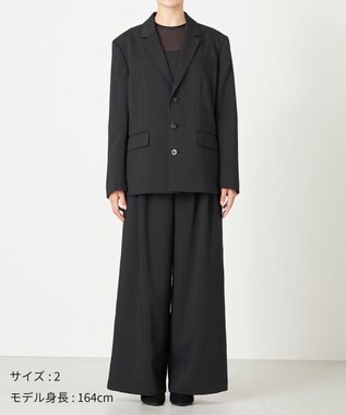 NAVE 【ReNAVE・洗える/UVカット】スパンポリエステル ジャケット ブラック系