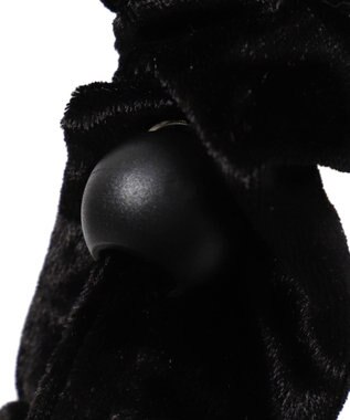 WEGO ベロアフリルギャザーショルダー ブラック