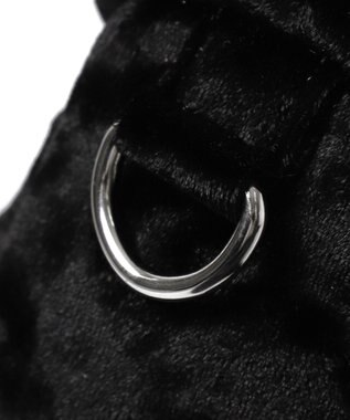 WEGO ベロアフリルギャザーショルダー ブラック