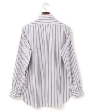 J.PRESS MEN オーガニックコットン ダブルチューブマルチストライプ シャツ ブルー系1