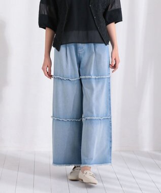 Green Parks ・ＳＵＧＡＲ　ＳＰＯＯＮ　ティアードデニムパンツ Indigo