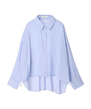 earth music&ecology ドロスト羽織シャツ Blue