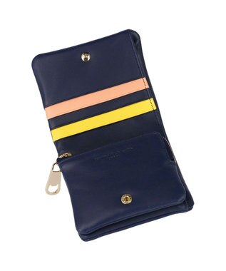 tsumori chisato CARRY ソフトラム 2つ折り財布 ミニ財布 ネイビー