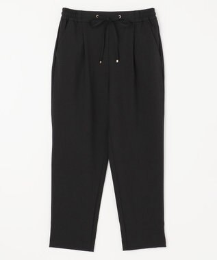 ANY 【ウエストゴム/ストレッチ/セットアップ可】イージィケアストレッチテーパードパンツ ブラック