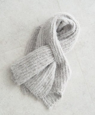 earth music&ecology カラーミックスシャギーマフラー Gray