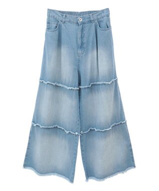 Green Parks ・ＳＵＧＡＲ　ＳＰＯＯＮ　ティアードデニムパンツ Indigo