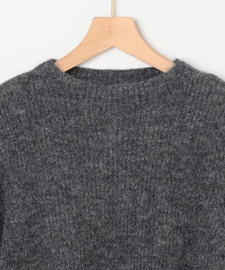 組曲 L へアリーヤーン フレア ニット チャコールグレー系