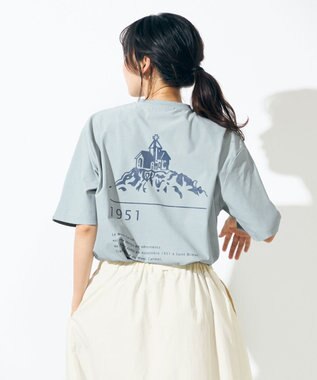  【UVカット・吸水速乾・ストレッチ・軽量 】バックプリントTシャツ