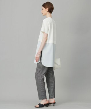 ICB L 【人気のため新色追加・UVケア・洗える】シアージャージーコンビ カットソー オフホワイト系