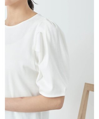 earth music&ecology パワーショルダーリブプルオーバー Ivory