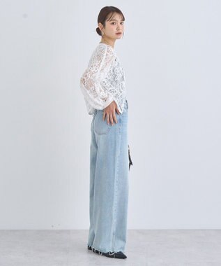 earth music&ecology レースＺＩＰシャツ Off White