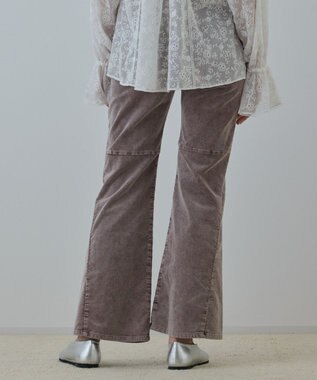 GRACE CONTINENTAL コーデュロイフレアパンツ ボルドー