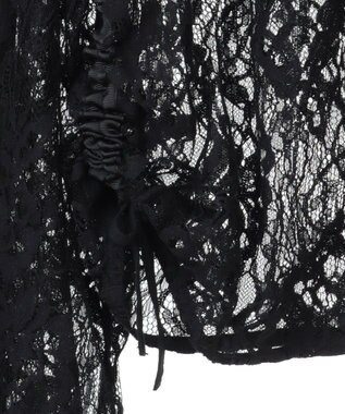 earth music&ecology レースＺＩＰシャツ Black