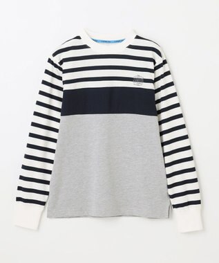 J.PRESS KIDS 【140-170cm】ボーダーミックス カットソー ネイビー系1