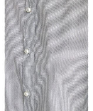Green Parks パール釦ストライプシャツ Stripe Black