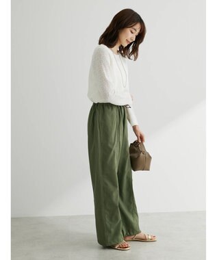 Green Parks ・Ｄｏｕｂｌｅ　Ｆｌａｇｓ　ミニリップイージーパンツ Khaki