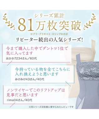 BRADELIS New York 【BRADELIS NewYork peace】きゅっとウエストバストアップシェイパー23 補正下着 ブラキャミ インクブルー