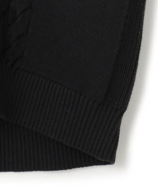 23区 【洗える】コットンリリー Vネック ベスト ブラック系