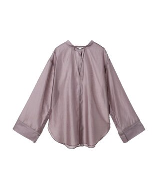 earth music&ecology マルチウェイシアーシャツ Grayish Pink