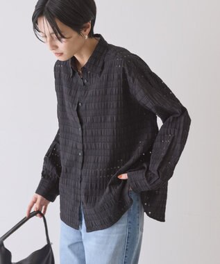 AMERICAN HOLIC シアーチェックシャツ Black