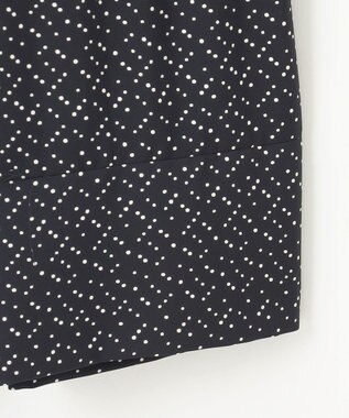 自由区 S 【セットアップ対応・洗える】ライトサテンプリーツ スカート ブラックxベージュ