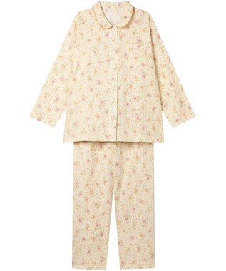 Wing パジャマ 綿100%(本体) 二重ガーゼ レディース 長袖 長ズボン EP5074 ウイング／ワコール クリーム