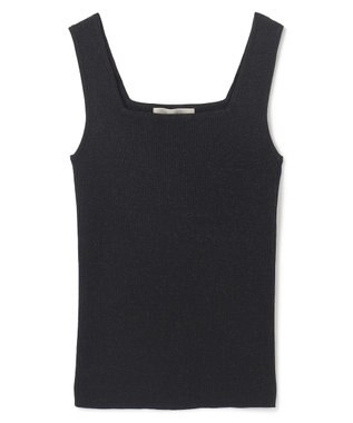 UNFILO ラメリブタンクトップ ブラック