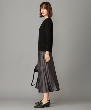 ICB 【洗える】エクストラファインメリノ カーディガン ブラック系