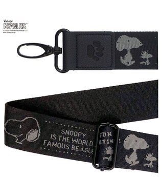 ROOTOTE 0695【直営店限定：スヌーピー】IP.WR.ストラップ.ピーナッツ-RTG 01：ブラック