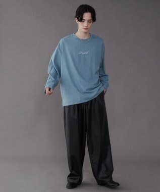 WEGO 【セットアイテム/軽量/シワにならない】ドライポリアンサンブルプルオーバーシャツ（LS） ブルー