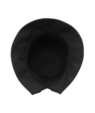 MOONBAT 【遮光100％/遮熱/UVカット】FURLA(フルラ)小ツバ 後ろ割れ バケットハット 帽子 無地 チャーム付き 手洗い可能/サイズ調整可能 ブラック