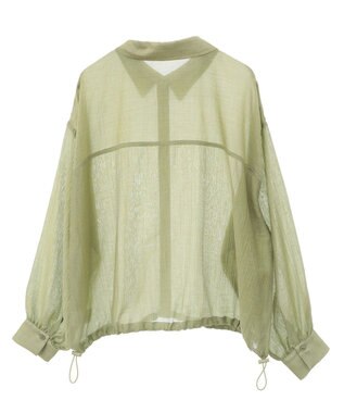 Green Parks 裾ドロストシアーシャツ Green