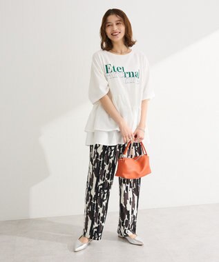 Green Parks アソート柄ドッキングプルオーバー White