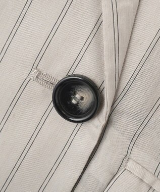 AMERICAN HOLIC シアーストライプジャケット Gray Beige