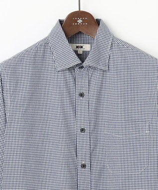 JOSEPH ABBOUD 【柔らかな肌触り/暖かい】ファインブラッシュド ネル チェック シャツ サックスブルー系6