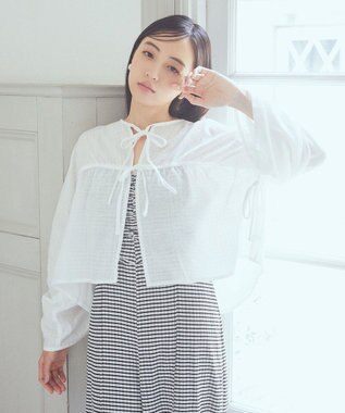 earth music&ecology ワッシャードロスト羽織りシャツ Off White