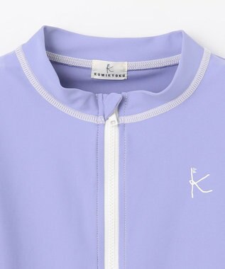 組曲 KIDS 【XS-Lサイズ】フリル ラッシュガード ラベンダー系