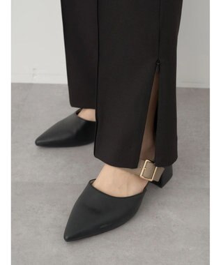 earth music&ecology ２ｗａｙピンタックテーパードパンツ Black