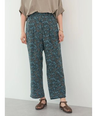 Green Parks ボタニカル柄イージーパンツ Blue