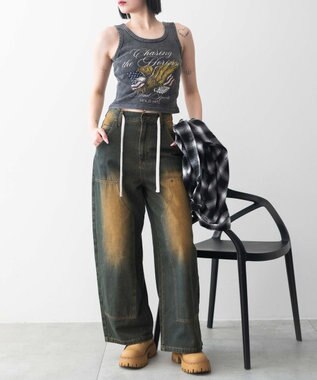 WEGO ヴィンテージウォッシュグラフィックタンク 柄1