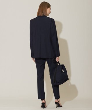 ICB 【接触冷感・UVケア・撥水・洗える】 LooseWeave ダブルブレストジャケット ネイビー系