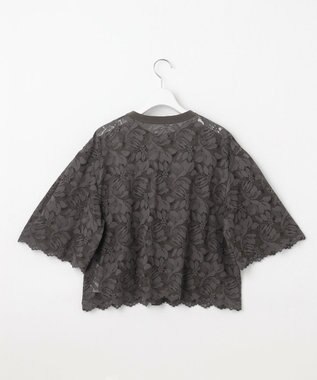 自由区 S 【洗える】フルールコードレース ブラウス スレート