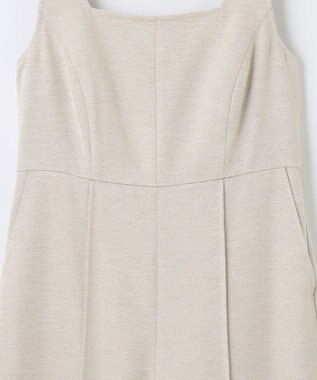 GRACE CONTINENTAL 麻調ベルトサロペット ベージュ