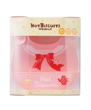 MIKI HOUSE HOT BISCUITS シリコン製 ランチスタイ ピンク