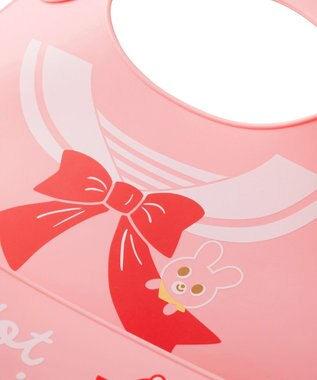 MIKI HOUSE HOT BISCUITS シリコン製 ランチスタイ ピンク