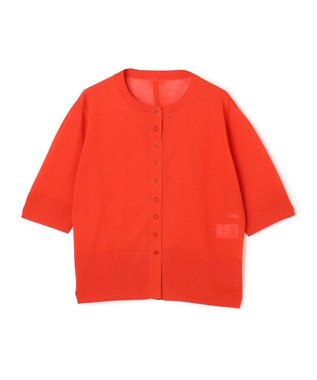 BEIGE， MOISE / シアーニット　5分袖カーディガン Red
