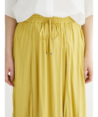 Green Parks サラフレギャザースカート Yellow